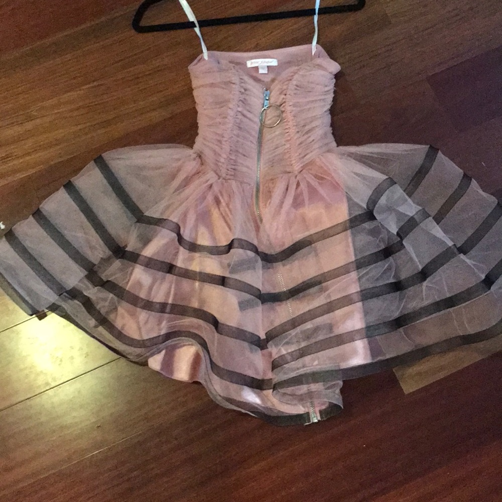 Purple and pink dress with tulle